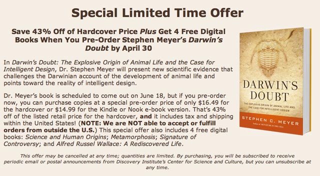 Darwin's Doubt offer